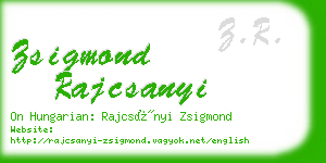 zsigmond rajcsanyi business card